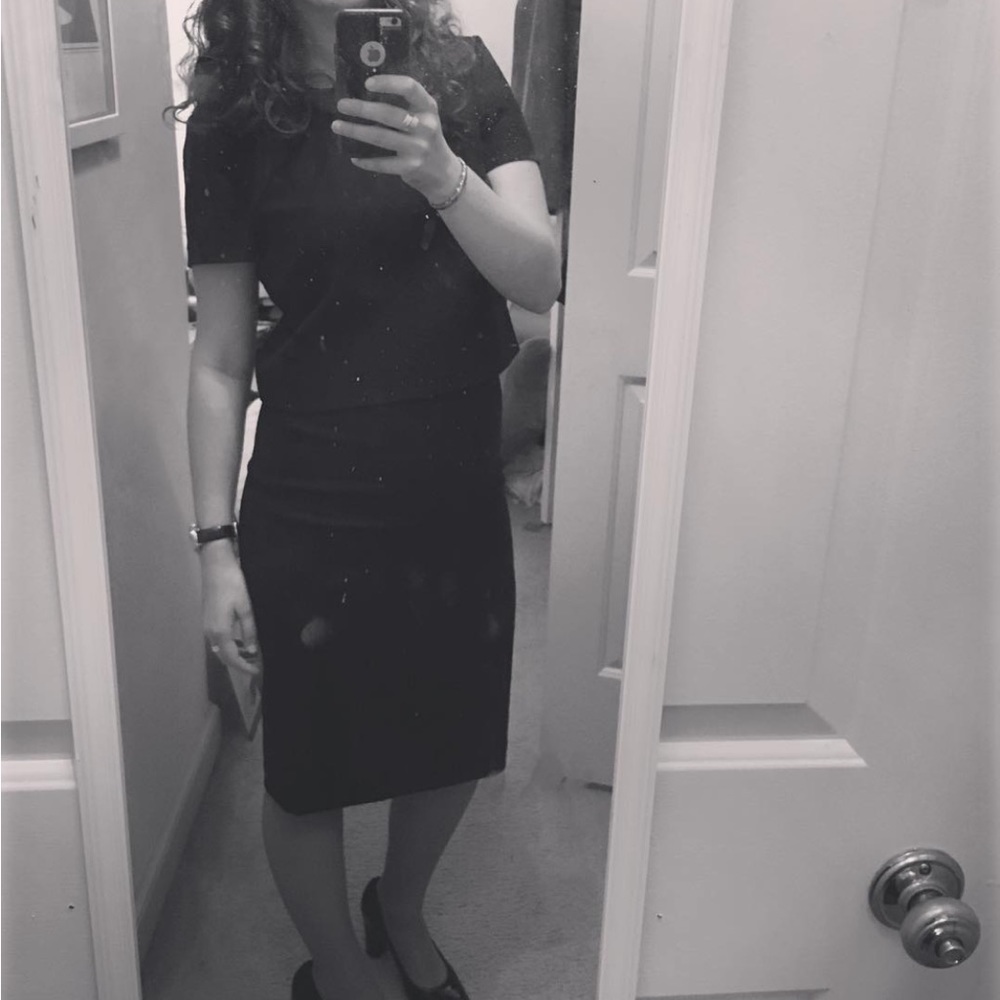 Size 10 POLO Ralph Lauren black cropped suit top